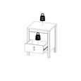 Madrid Bedside Table - 2 Drawer - Jackson Hickory Oak