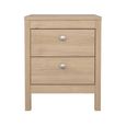 Madrid Bedside Table - 2 Drawer - Jackson Hickory Oak