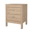 Madrid Bedside Table - 2 Drawer - Jackson Hickory Oak