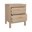 Madrid Bedside Table - 2 Drawer - Jackson Hickory Oak