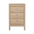 Madrid Bedside Table - 3 Drawer - Jackson Hickory Oak