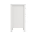 Madrid Bedside Table - 3 Drawer - White