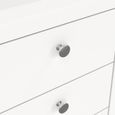 Madrid Bedside Table - 3 Drawer - White