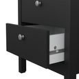 Madrid Bedside Cabinet - 2 Drawer - Black