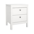 Madrid Bedside Cabinet - 2 Drawer - White