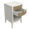 Abbeydale Bedside Table - 2 Drawer - Soft Natural Painted