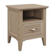 Ennis Bedside Cabinet - 1 Drawer - Natural Matt Lacquered