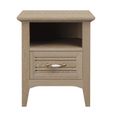 Ennis Bedside Cabinet - 1 Drawer - Natural Matt Lacquered