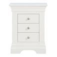 Paisley Bedside Cabinet - 3 Drawer - White Painted