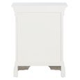 Paisley Bedside Cabinet - 3 Drawer - White Painted