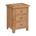 Appleby Bedside Table - 3 Drawer - Narrow - Petite Oak