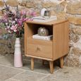 Jenson Oak Bedside Table - 1 Drawer