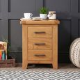 Hampshire Oak Bedside Cabinet - 3 Drawer