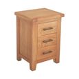 Hampshire Oak Bedside Cabinet - 3 Drawer