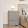 Alice Springs Bedside Cabinet - 3 Drawer - Taupe