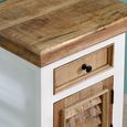 Alfie Bedside Cabinet - 1 Drawer - White - Mango Wood