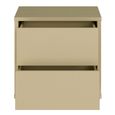 Alice Springs Bedside Cabinet - 2 Drawer - Low - Butter Yellow