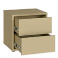Alice Springs Bedside Cabinet - 2 Drawer - Low - Butter Yellow
