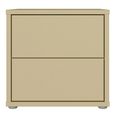 Alice Springs Bedside Cabinet - 2 Drawer - Low - Butter Yellow