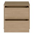 Alice Springs Bedside Cabinet - 2 Drawer - Low - Elegancia Oak