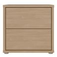 Alice Springs Bedside Cabinet - 2 Drawer - Low - Elegancia Oak
