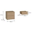 Alice Springs Bedside Cabinet - 2 Drawer - Low - Elegancia Oak