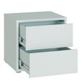 Alice Springs Bedside Cabinet - 2 Drawer - Low - Light Grey
