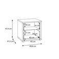 Alice Springs Bedside Cabinet - 2 Drawer - Low - Light Grey