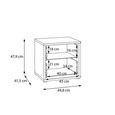 Alice Springs Bedside Cabinet - 2 Drawer - Low - Sage Green