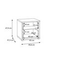 Alice Springs Bedside Cabinet - 2 Drawer - Low - Taupe