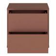 Alice Springs Bedside Cabinet - 2 Drawer - Low - Terracotta