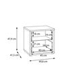 Alice Springs Bedside Cabinet - 2 Drawer - Low - Terracotta