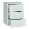 Alice Springs Bedside Cabinet - 3 Drawer - Light Grey
