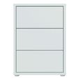 Alice Springs Bedside Cabinet - 3 Drawer - Light Grey