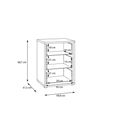 Alice Springs Bedside Cabinet - 3 Drawer - Night Blue