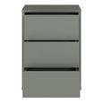 Alice Springs Bedside Cabinet - 3 Drawer - Sage Green