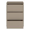 Alice Springs Bedside Cabinet - 3 Drawer - Taupe