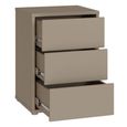 Alice Springs Bedside Cabinet - 3 Drawer - Taupe