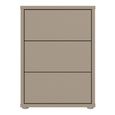 Alice Springs Bedside Cabinet - 3 Drawer - Taupe