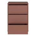 Alice Springs Bedside Cabinet - 3 Drawer - Terracotta