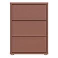Alice Springs Bedside Cabinet - 3 Drawer - Terracotta