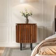 Slatted Bedside Table - 1 Door - Slatted - Mango Wood