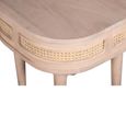 Valencia Bedside Table - Curved - Natural Rattan and Mango Wood