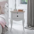 Amelie Bedside Table - 1 Drawer - White