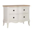 Amelie Bedside Cabinet - 2 Drawer - Wide - White
