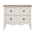 Amelie Bedside Cabinet - 2 Drawer - Wide - White