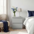 Edmore Bedside Cabinet - 2 Drawer - Light Grey