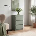 Edmore Bedside Cabinet - 3 Drawer - Sage Green