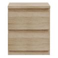 Edmore Bedside Cabinet - 2 Drawer - Sonoma Oak