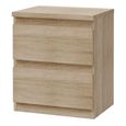 Edmore Bedside Cabinet - 2 Drawer - Sonoma Oak